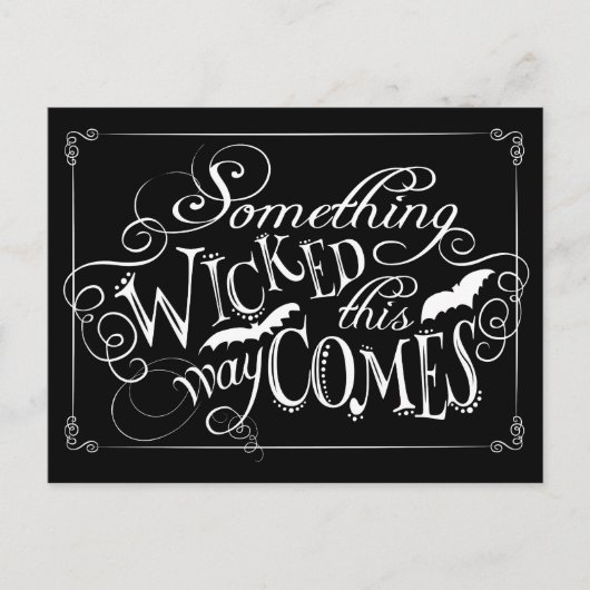 Postale Quelque Chose De Mal De Cette Façon Venait Carte P (Devant)