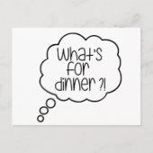 Postale Qu'est-ce que c'est ou le dîner ? Fun devis Carte  (Devant)
