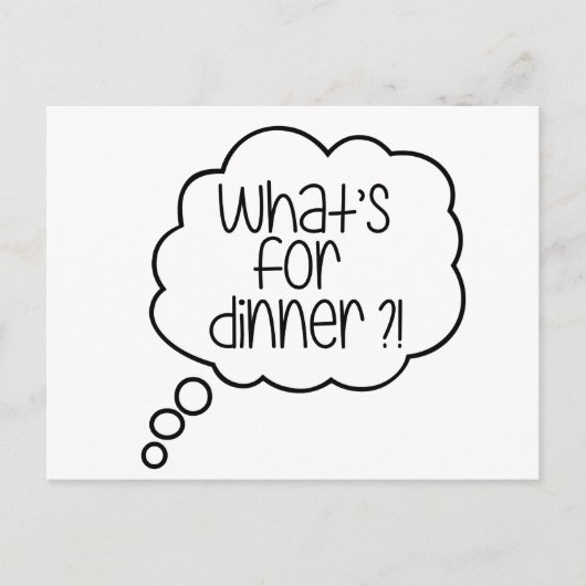 Postale Qu'est-ce que c'est ou le dîner ? Fun devis Carte (Devant)