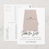 Postale QUINN - Alabama Carte Enregistrer la date (Coeur m (Devant / Derrière)