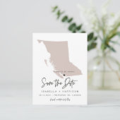 Postale QUINN- Carte de la Colombie-Britannique Enregistre (Debout devant)