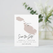 Postale QUINN- Carte de Malte Enregistrer la date (Cœur mo (Debout devant)