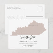 Postale QUINN- Kentucky Carte Enregistrer la date Moveable (Devant / Derrière)