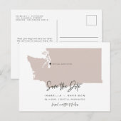 Postale QUINN- Washington Carte Enregistrer la date Moveab (Devant / Derrière)