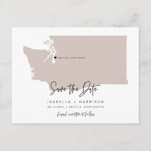Postale QUINN- Washington Carte Enregistrer la date Moveab