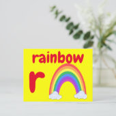 Postale r - carte flash arc-en-ciel (Debout devant)