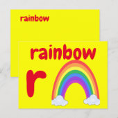 Postale r - carte flash arc-en-ciel (Devant / Derrière)