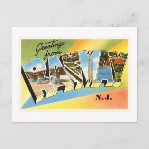 Postale Rahway New Jersey NJ Old Vintage voyage Carte post