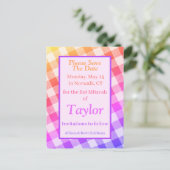 Postale Rainbow Picnic Diagonal Enregistrer la carte posta (Debout devant)