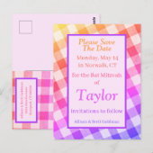 Postale Rainbow Picnic Diagonal Enregistrer la carte posta (Devant / Derrière)