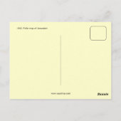 Postale Rare carte ancienne restaurée de Jérusalem (Dos)