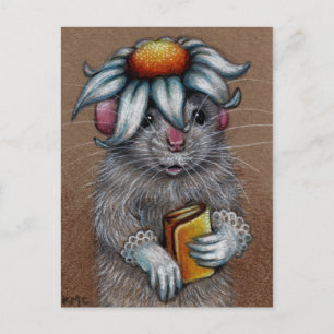 Postale Rat in Daisy Casquette et Gants de dentelle Carte 