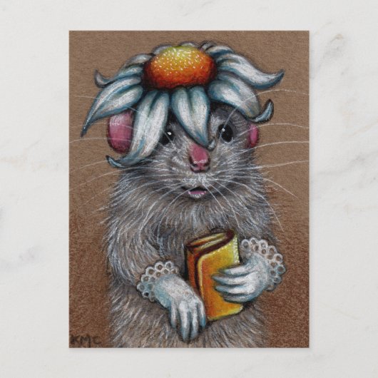 Postale Rat in Daisy Casquette et Gants de dentelle Carte  (Devant)