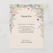 Postale Réception de mariage Fleur sauvage simple Carte de (Devant)