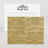 Postale Recette Carte Antique Kentucky (Devant / Derrière)