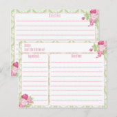 Postale Recette Carte Shabby Chic (Devant / Derrière)