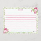 Postale Recette Carte Shabby Chic (Dos)