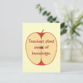Postale Red Apple Enseignants Plante Graines, Carte postal (Debout devant)