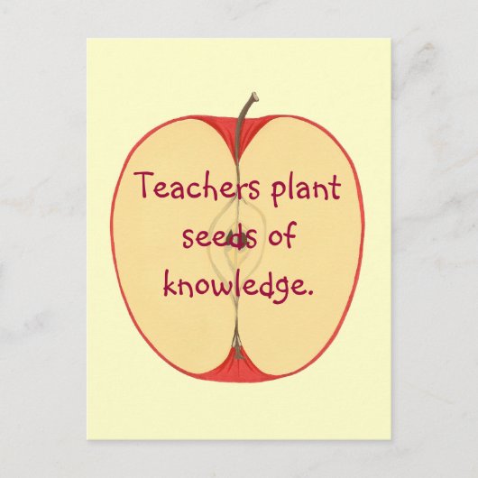 Postale Red Apple Enseignants Plante Graines, Carte postal (Devant)