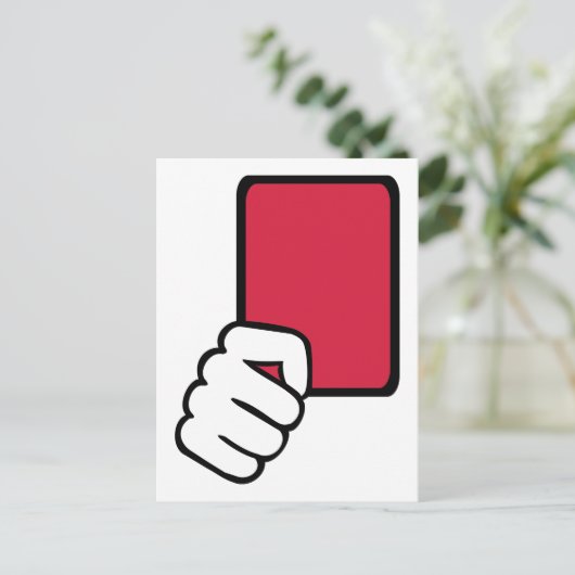 Postale Référence carte rouge (Debout devant)