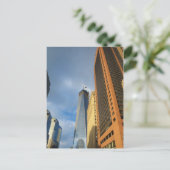 Postale Reflets de gratte-ciel de New York sur carte posta (Debout devant)
