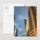 Postale Reflets de gratte-ciel de New York sur carte posta (Devant / Derrière)