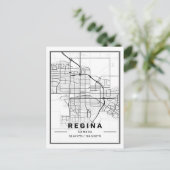 Postale Regina Saskatchewan Carte des villes de voyage (Debout devant)