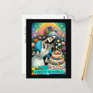 Postale Reine de la carte de tarot de cuisine Postcard