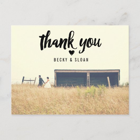 Postale Remerciements | CARTE POST MERCI MARIAGE (Devant)