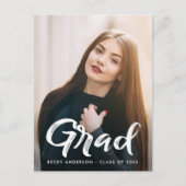 Postale remise de diplômes enregistrer la date carte posta (Devant)