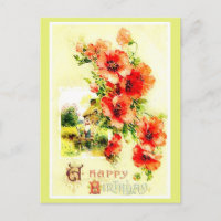 Reproduction vintage Un Bouquet de Voeux Carte pos