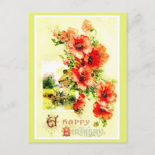 Postale Reproduction vintage Un Bouquet de Voeux Carte pos