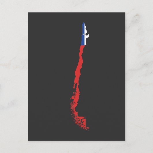 Postale République du Chili Amérique du Sud Carte Drapeau  (Devant)