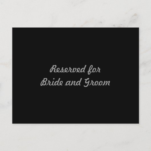 Postale Réservé pour la carte de mariée et de chambre (Devant)