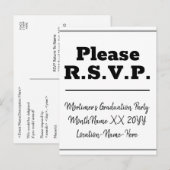 Postale Respectable et propre "Please R.S.V.P." Carte post (Devant / Derrière)
