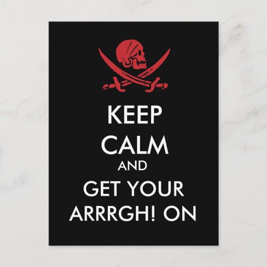 Postale Restez Calme Et Prenez Votre Arrière ! Carte posta (Devant)