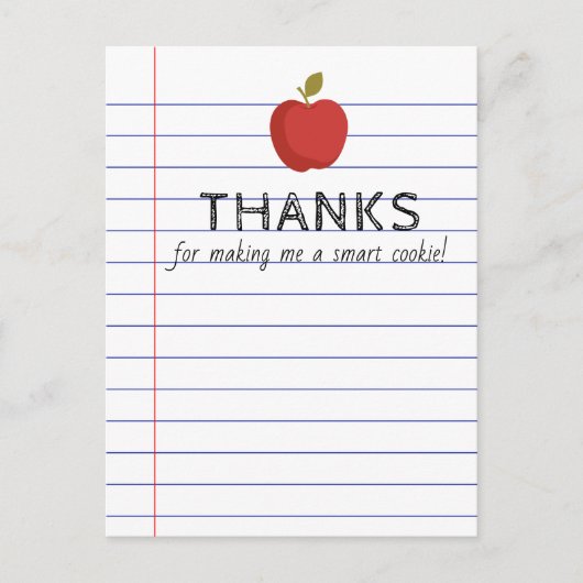 Postale Retour à l'école Carte de cookie intelligente pour (Devant)
