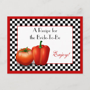 Postale Rétro carte italienne de recette pour que la jeune