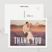 POSTALE RETRO VINTAGE | CARTE POST MERCI MARIAGE (Devant / Derrière)