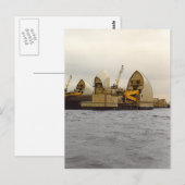 Postale River Thames Barrier London Construction Carte pos (Devant / Derrière)