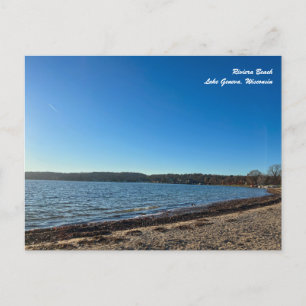 Postale Riviera Beach dans le lac Léman Wisconsin Carte po
