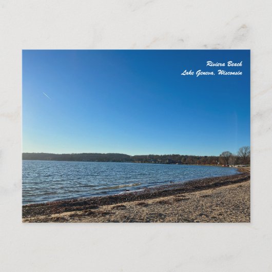 Postale Riviera Beach dans le lac Léman Wisconsin Carte po (Devant)