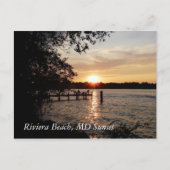 Postale Riviera Beach, MD Sunset - CARTE POSTCARD (Devant)