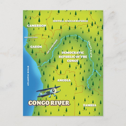 Postale Rivière Congo Belle carte vintage (Devant)