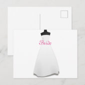 Postale Robe de mariée thème robe blanche mariée carte pos (Devant / Derrière)