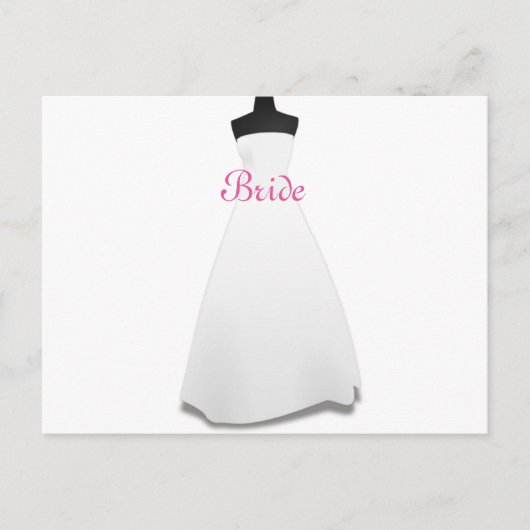 Postale Robe de mariée thème robe blanche mariée carte pos (Devant)