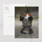 Postale Robot de jouets sur une planète Alien Carte postal (Devant / Derrière)