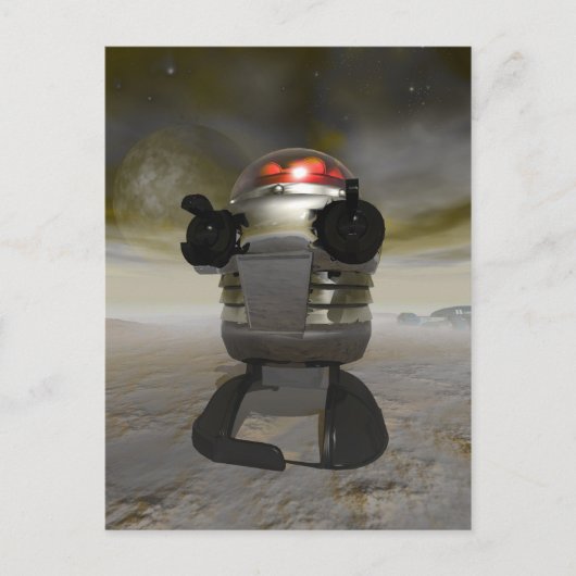 Postale Robot de jouets sur une planète Alien Carte postal (Devant)