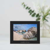 Postale Rochers à la plage de Cala Mariolu, carte noire de (Debout devant)