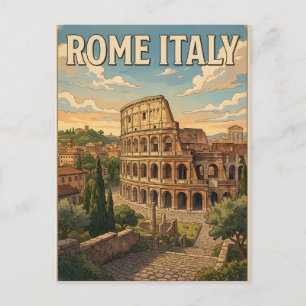Postale Rome Italie Anime Vintage Carte de Voyage